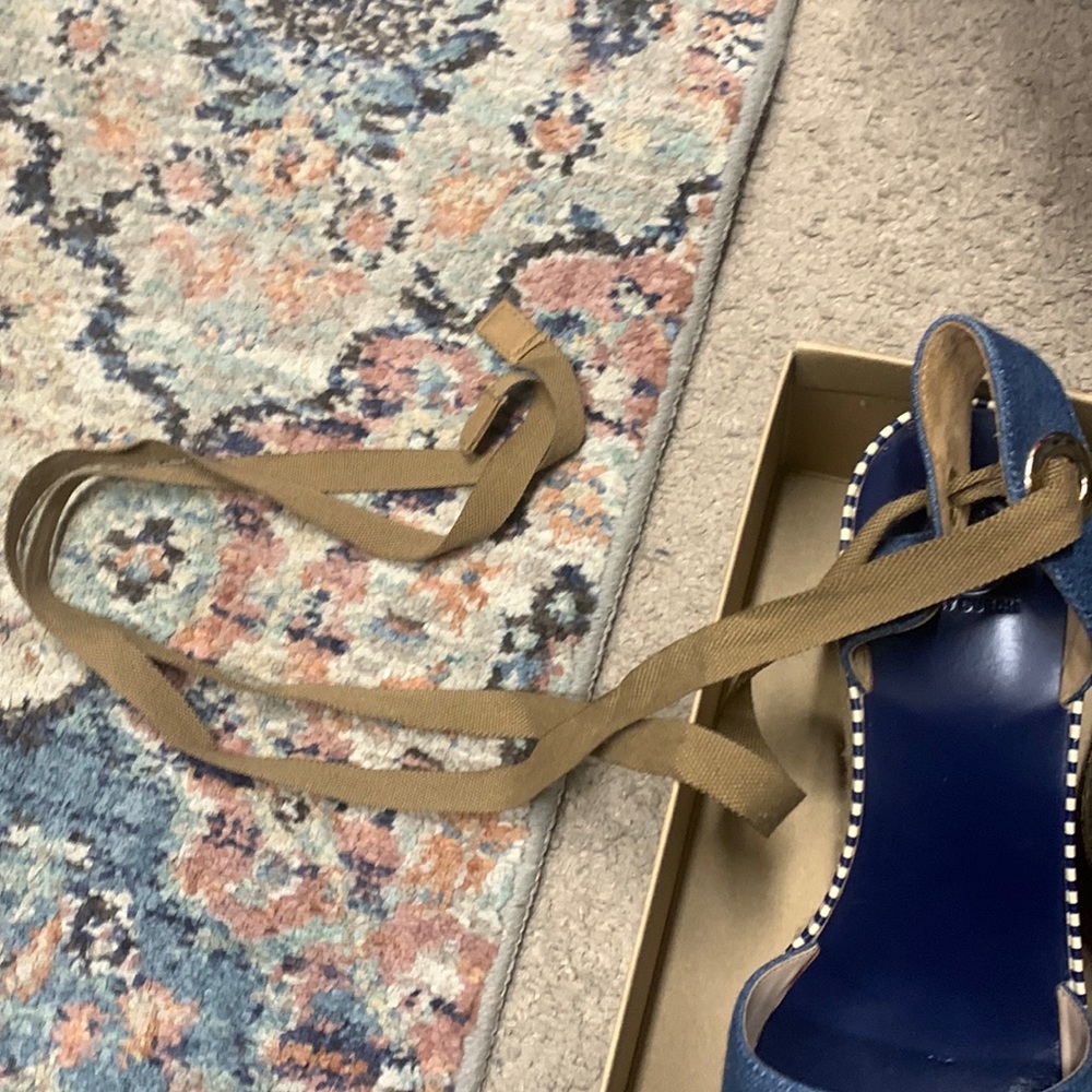 Markdown!!!!New Tory Burch Dandy Denim Wedge Platform Espadrilles - Picture 3 of 8